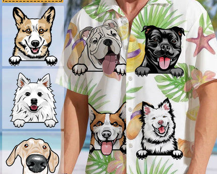Dog Lover Dog Pet Summer Hawaii Cool Customization- Summer Hawaiian shirt - Personalized Customized Hawaiian shirt