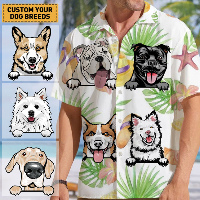 Dog Lover Dog Pet Summer Hawaii Cool Customization- Summer Hawaiian shirt - Personalized Customized Hawaiian shirt