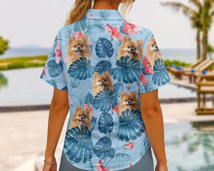 Custom Pet Photo Flowery - Personalized Customized Hawaiian Shirt - Lovely Gift For Pet Lovers