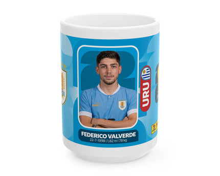 Federico Valverde Uruguay Football Player Ceramic Mug – Soccer Fan Collectible, World Cup 2026