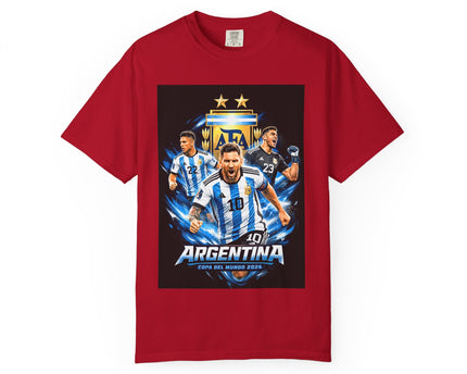 Argentina Soccer Players T-Shirt, 2026 World Cup Back Print, Argentina Flag