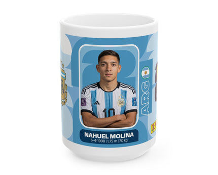 Argentina Soccer Player Nahuel Molina Mug — Ceramic Coffee Cup, World Cup 2026