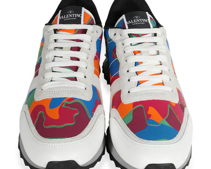 Men's Valentino Camo Rock Runners Multicolor Sneakers