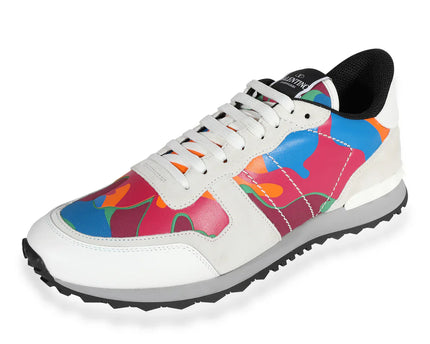 Men's Valentino Camo Rock Runners Multicolor Sneakers
