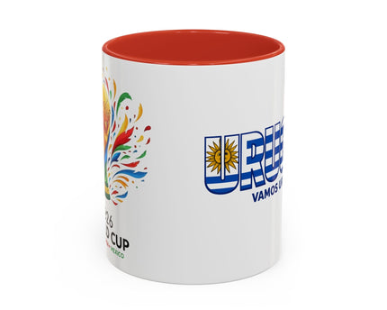 Uruguay Vamos Uruguay Mug, Accent Coffee Mug, Soccer World Cup, Gift for Dad