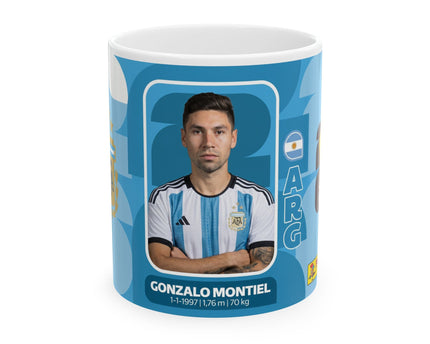 Argentina Soccer Player Gonzalo Montiel Mug, Ceramic Coffee Cup, World Cup 2026