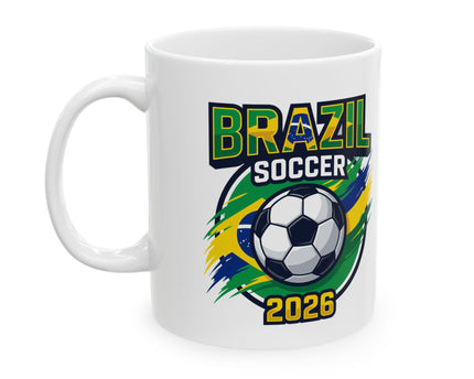 Brazil Soccer National Team, Ceramic Coffee Mug, World Cup 2026