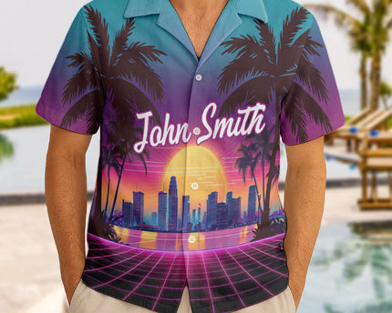 Custom Photo Sunset Pop - Personalized Customized Hawaiian shirt