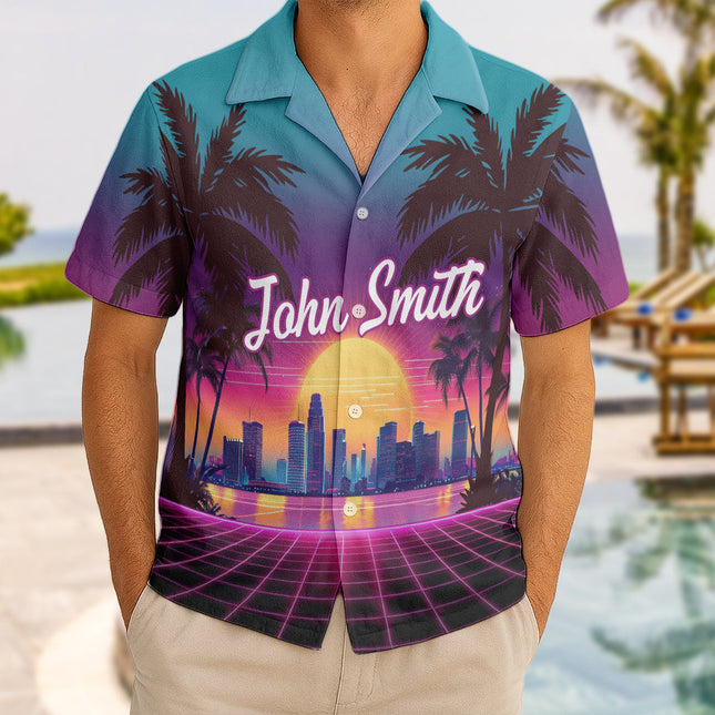 Custom Photo Sunset Pop - Personalized Customized Hawaiian shirt