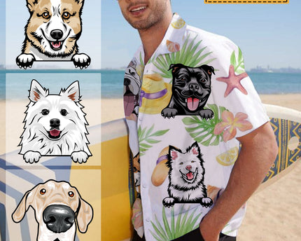 Dog Lover Dog Pet Summer Hawaii Cool Customization- Summer Hawaiian shirt - Personalized Customized Hawaiian shirt