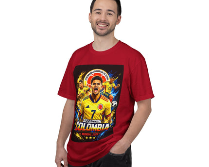 Colombia Seleccion Soccer Player Poster T-Shirt, 2026 World Cup Back Logo,Colombia Flag