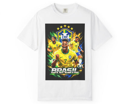 Brazil Soccer Players T-Shirt, 2026 World Cup Back Design, Brasil Flag
