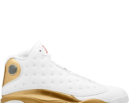 Men's Nike Air Jordan 13 Retro White Gold Shoes
