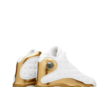 Men's Nike Air Jordan 13 Retro White Gold Shoes