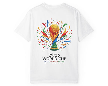 USA Soccer Players Team USA T-Shirt, 2026 World Cup Back Trophy Design, USA Flag