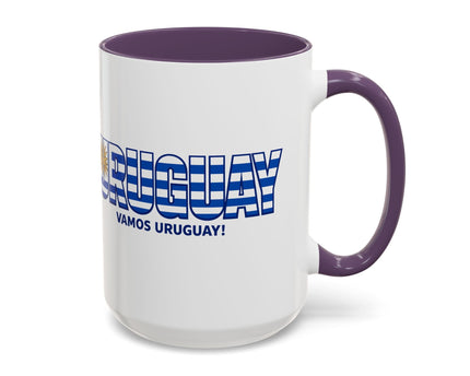 Uruguay Vamos Uruguay Mug, Accent Coffee Mug, Soccer World Cup, Gift for Dad