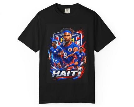 Haiti Soccer Players T-shirt, 2026 World Cup Back Graphic, Haiti Flag