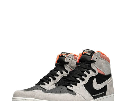 Men's Air Jordan 1 High 'Neutral Grey Hyper Crimson’ Shoes
