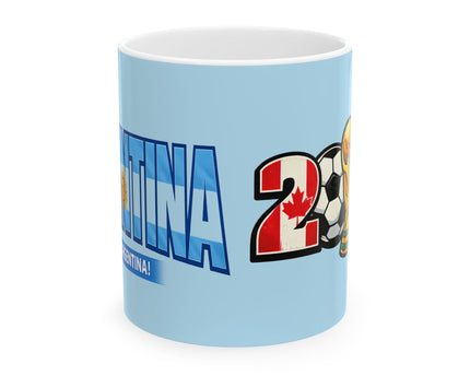 Argentina World Cup 2026 Soccer Mug ,  Argentina Flag, Ceramic Coffee Mug, Gift For Dad