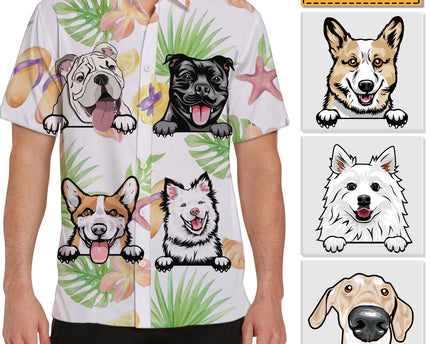 Dog Lover Dog Pet Summer Hawaii Cool Customization- Summer Hawaiian shirt - Personalized Customized Hawaiian shirt