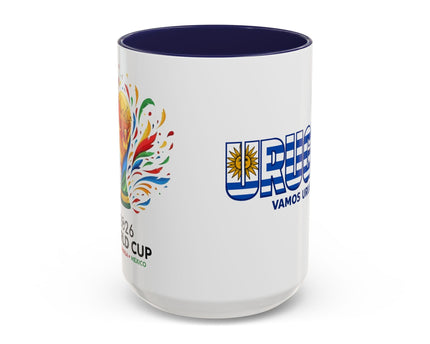 Uruguay Vamos Uruguay Mug, Accent Coffee Mug, Soccer World Cup, Gift for Dad