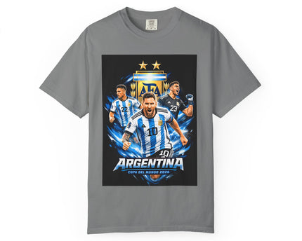Argentina Soccer Players T-Shirt, 2026 World Cup Back Print, Argentina Flag