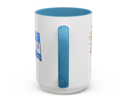 Argentina Vamos Argentina Mug , Accent Coffee Mug, Flag Text Design