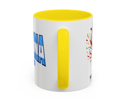 Argentina Vamos Argentina Mug , Accent Coffee Mug, Flag Text Design