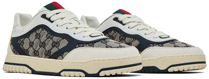 Men's Gucci Re-Web GG Canvas - Beige Ivory Blue Sneakers