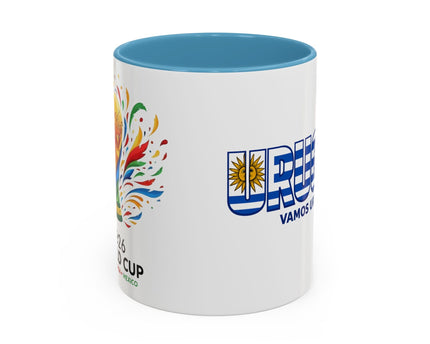 Uruguay Vamos Uruguay Mug, Accent Coffee Mug, Soccer World Cup, Gift for Dad