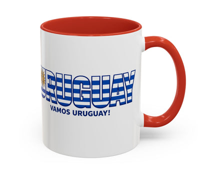 Uruguay Vamos Uruguay Mug, Accent Coffee Mug, Soccer World Cup, Gift for Dad