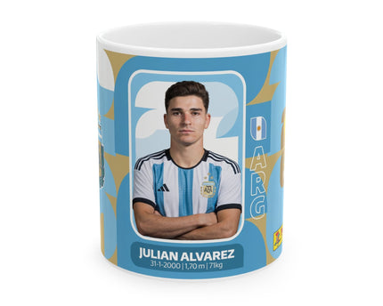 Argentina Soccer Player Julian Alvarez Mug — Ceramic Coffee Cup, World Cup 2026