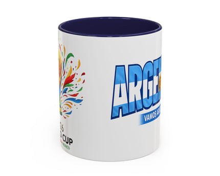 Argentina Vamos Argentina Mug , Accent Coffee Mug, Flag Text Design
