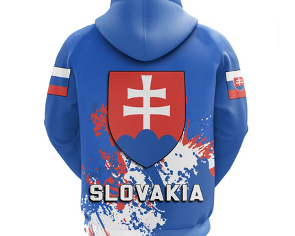 Slovakia Hoodie Coat Of Arms Spaint Style