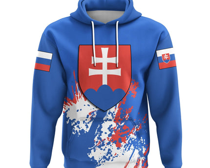 Slovakia Hoodie Coat Of Arms Spaint Style