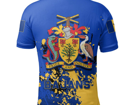 Barbados Polo Shirt Coat Of Arms Spaint Style