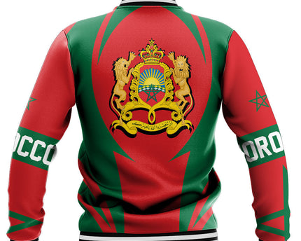 Morocco Action Flag Baseball Jacket Unisex