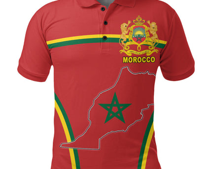 Morocco Active Flag Polo Shirt