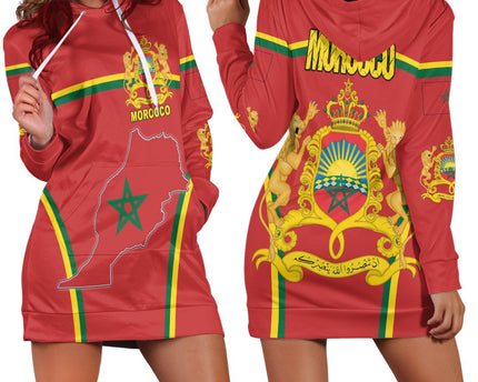 Morocco Active Flag Hoodie Dress
