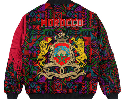 Morocco Bomber Jacket Kente Pattern