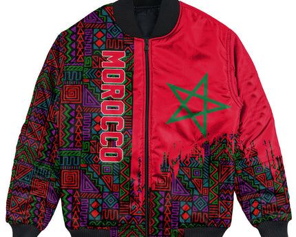 Morocco Bomber Jacket Kente Pattern