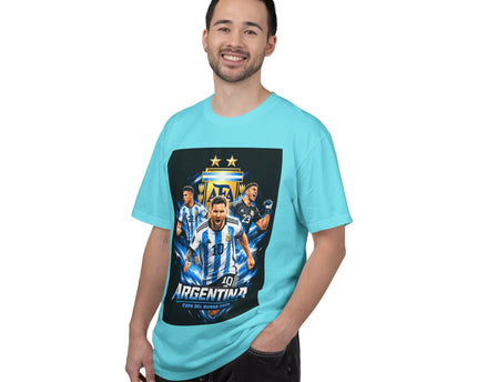 Argentina Soccer Players T-Shirt, 2026 World Cup Back Print, Argentina Flag