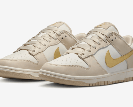 Men's Dunk Low Gold Swoosh Shoes