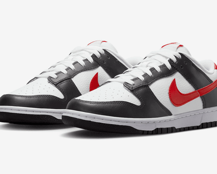 Men's Dunk Low Black White Red Shoes