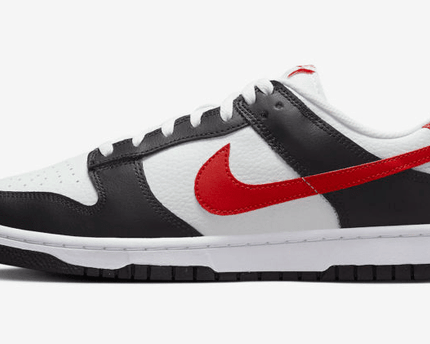 Men's Dunk Low Black White Red Shoes