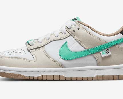 Men's Dunk Low Split Seam White Tan Mint Shoes