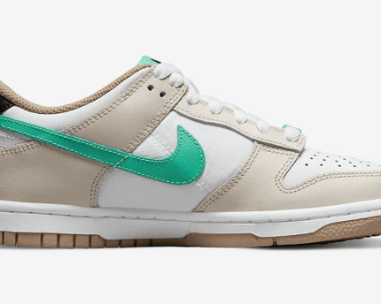 Men's Dunk Low Split Seam White Tan Mint Shoes