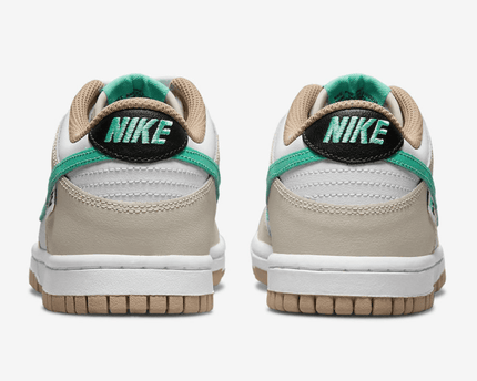 Men's Dunk Low Split Seam White Tan Mint Shoes
