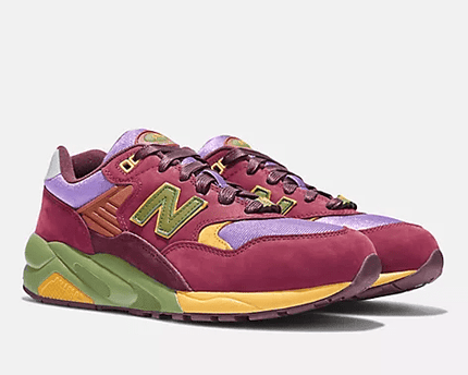 Men's New Balance 580 x Stray Rats Burgundy Shoes