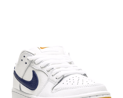 Men's SB Dunk Low Pro ISO Orange Label White Navy Shoes